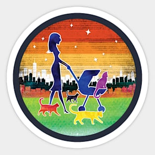 KITTY MAMA - Night Walk Sticker